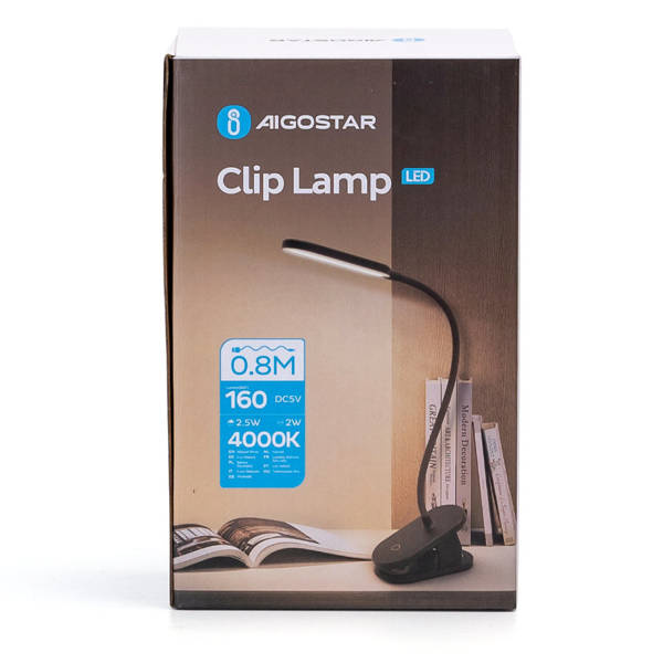 Lampka Biurkowa Led Z Klipsem Wtyczka Usb W K Czarna