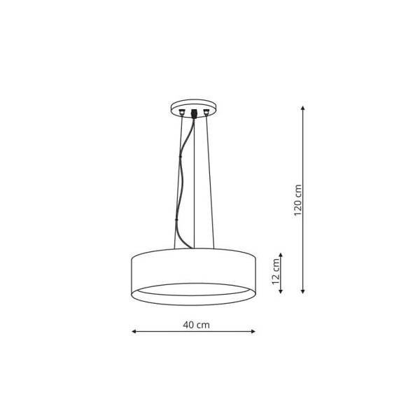 Lampa wisząca HUDSON czarna 36W LED barwa neutralna 4000K