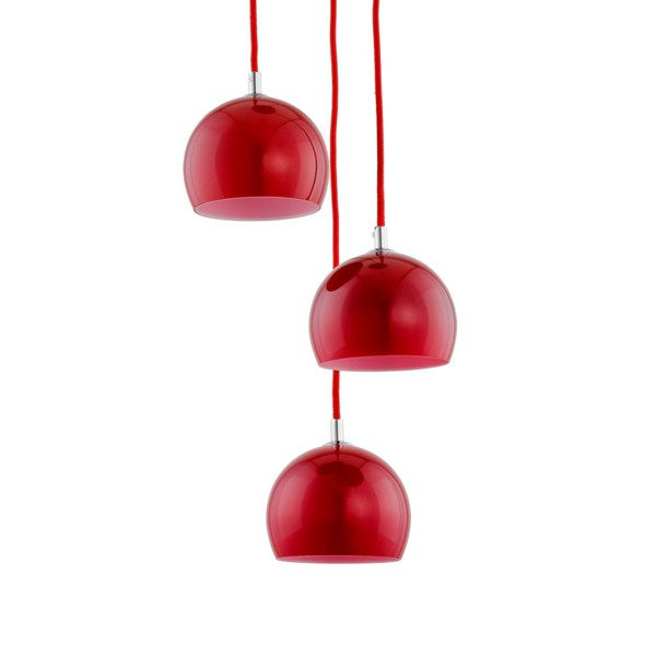 Lampa Wiszaca Zwis Waterfall Czerwona Sr 28cm 3 Red Wszystkie Lampy Wewnetrzne Lampy Sufitowe Wiszace Oswietlenie