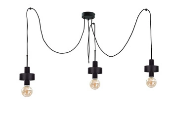 Lampa wisząca 3xE27 UNICA BLACK