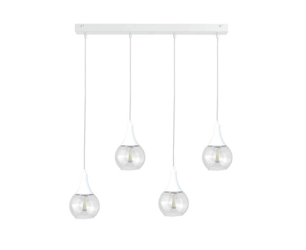 Lampa wisząca 4xE27 LACRIMA CLEAR WHITE