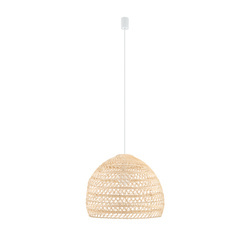 Lampa wisząca BOHO M śr. 43cm E27 | naturalne drewno/biały