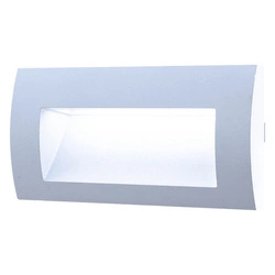 Zewnętrzna lampa ścienna WALL 20 3W 6500K IP65 wpuszczana | szary