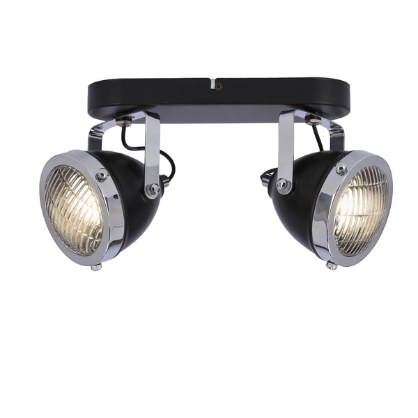 Lampa sufitowa CRAZY, 92-13309, czarny/chrom/bezbarwny, 2x15W GU10