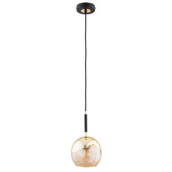 Lampa wisząca PRADA GOLD MIX śr. 15cm E27 | czarny/złoty