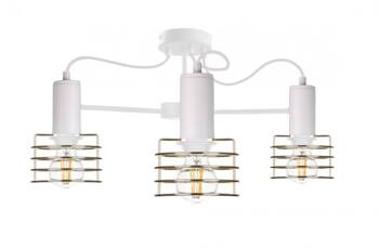 Lampa sufitowa 3xE27 RUNE WHITE/GOLD