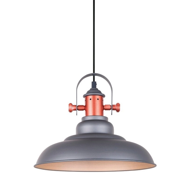 Lampa wisząca RETRO Temper śr. 31.5cm E27 | szary