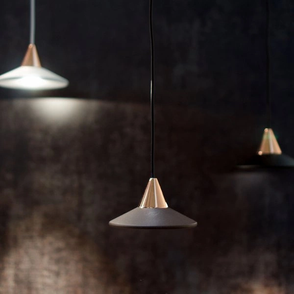 Lampa wisząca nowoczesna TINO 7W ciepła 3000K śr. 9,2cm | beżowy/różowe złoto