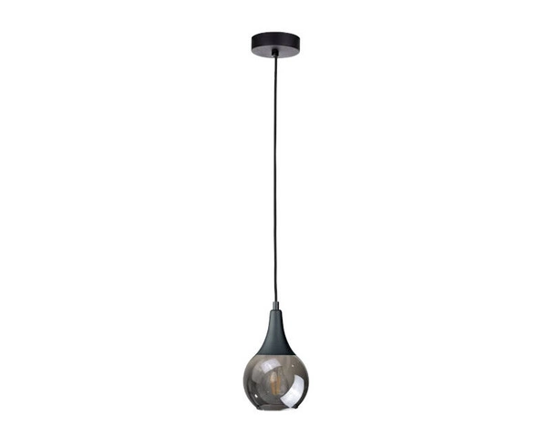 Lampa wisząca 1xE27 LACRIMA SMOKY BLACK