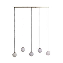 Lampa Wisząca szklane Kule Złota 130cm Abruzzo Dante 5xE27