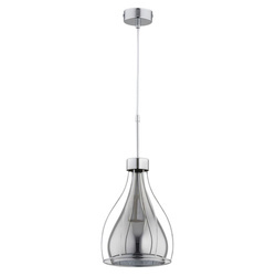 Designerska lampa do sypialni LOTAR E27 wys. 80cm | chrom