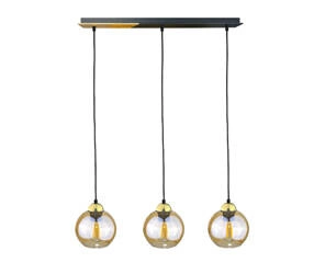 Lampa wisząca 3xE27 GRACJA LONG BLACK/GOLD IV