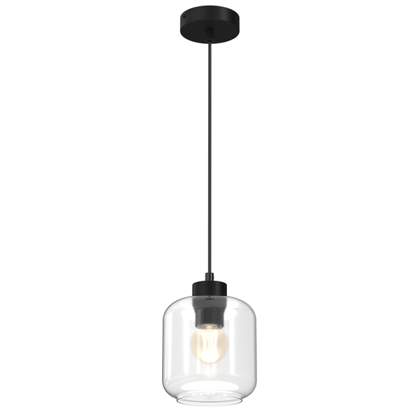 Lampa wisząca SOMBRA CLEAR, MLP8367, czarny/transparentny, 1x60W E27