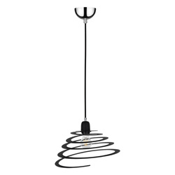 Lampa Wisząca Komet 1xE27 Max.60W Chromowany Metal/Czarny Metal/Czarny Kabel PCV