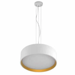 Lampa wisząca HUDSON, biały/złoty, 36W LED, barwa ciepła 3000K