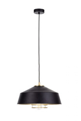 Lampa wisząca 1xE27 ELECTRA GOLD/BLACK