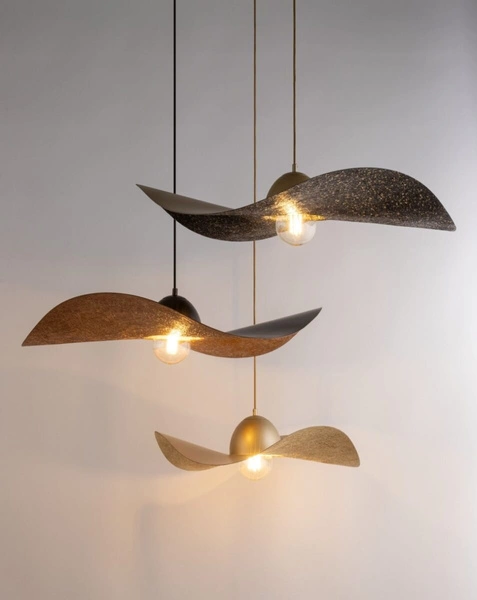 Designerska lampa wisząca KAPELLO M E27 60W śr. 55cm | brązowy