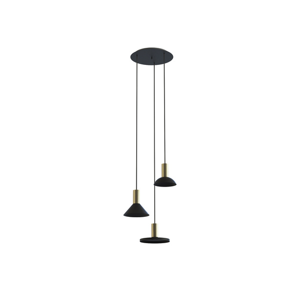 Lampa wisząca HERMANOS III wys. 130cm 3xGU10 | czarny