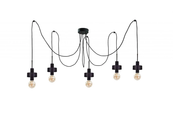 Lampa wisząca 5xE27 UNICA BLACK