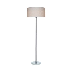 Lampa podłogowa Leila 1xE27 maks. 60W chromowany metal/przezroczysty kabel PVC/wielokolorowy papier + klosz z PCV ze wzorem Paisley 6653028