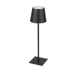 Lampa stołowa akumulatorowa ściemnialna TAZA BLACK CCT DIMM 3,5W 400lm IP54 |  Czarny