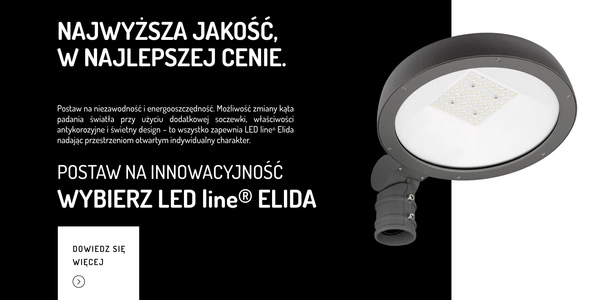 Oprawa uliczna na słupek LED ELIDA 70W 4000K neutralna IP65 | grafitowy