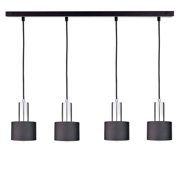 Lampa wisząca 4xE27 LUCE BLACK SILVER