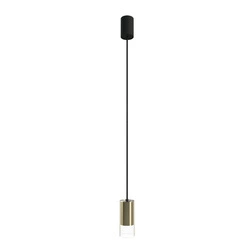 Lampa wisząca CYLINDER SOLID BRASS S wys. klosza 15cm GU10 | mosiężny 7870