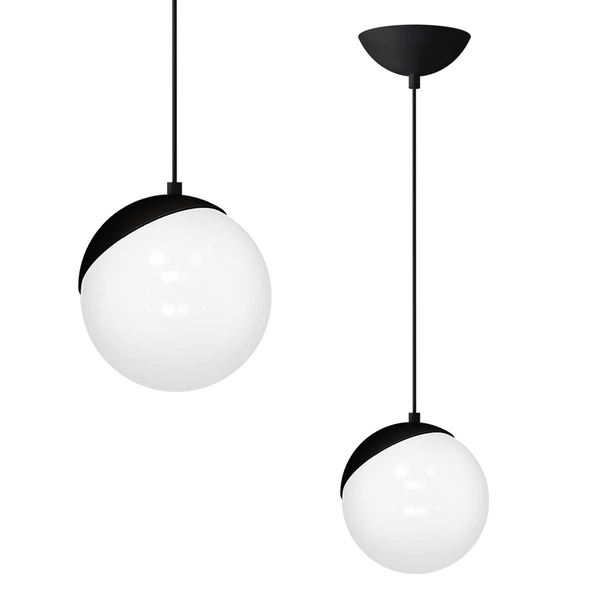 Lampa wisząca SFERA, MLP5739, czarny/biały, 1x40W E14