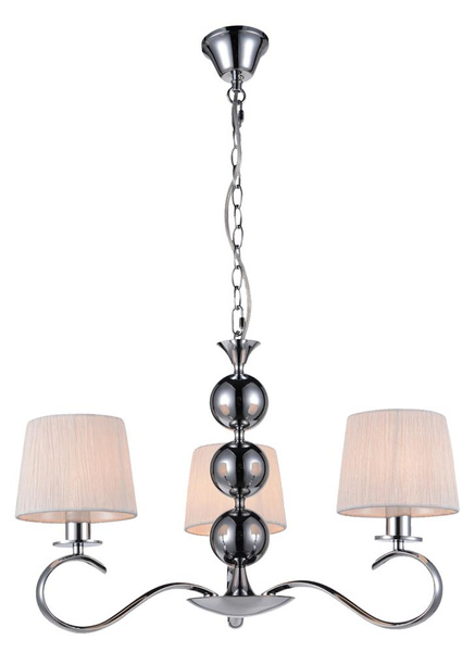 Lampa wisząca CLARA 33-21618 chrom/biały 3x40W E14