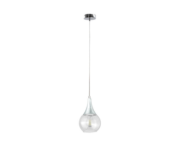 Lampa wisząca 1xE27 LACRIMA CLEAR SILVER