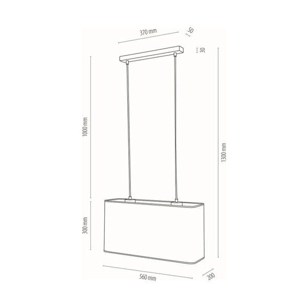 Lampa wisząca Cadre 2xE27 maks. 40W chromowany metal/przezroczysty kabel PVC/szary klosz z tkaniny 872020228