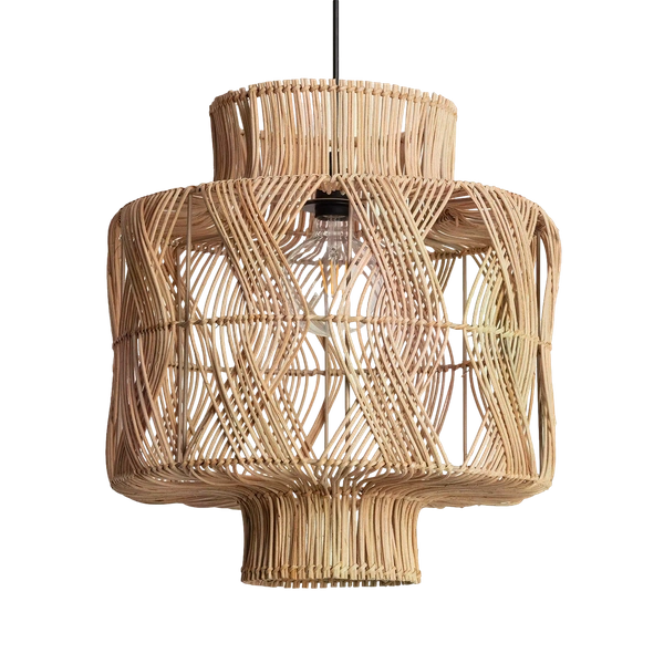 Lampa Wisząca Boho z Rattanu Zewnętrzna Abruzzo Martina 40cm E27