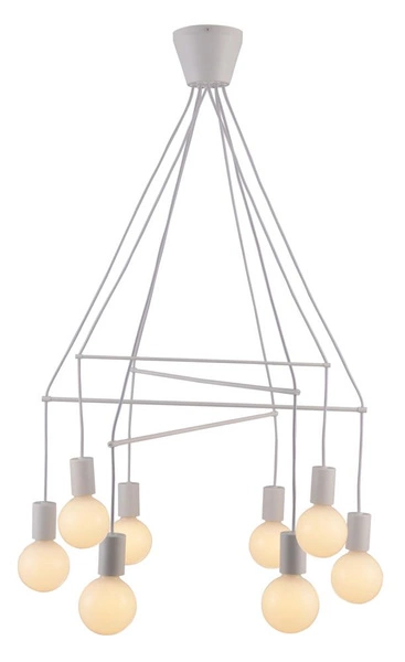 Lampa wisząca ALTO 38-70944 biała matowa 8x40W E27