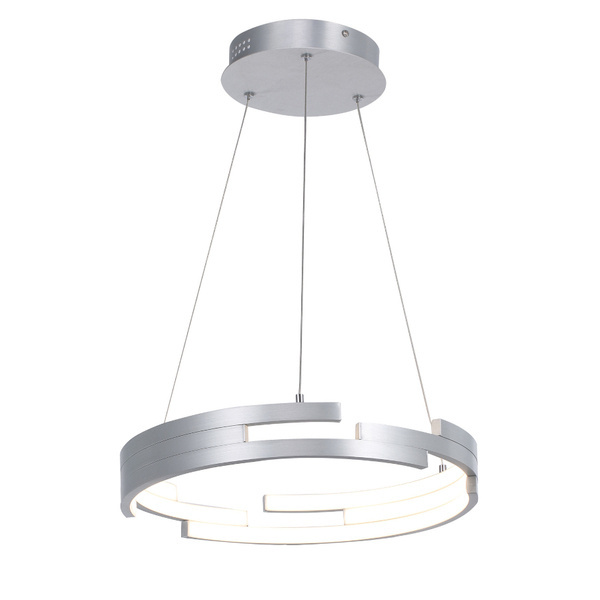 Lampa wisząca Velar śr. 40cm 60W LED barwa ciepła 3000K | srebrny