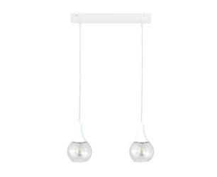 Lampa wisząca 2xE27 LACRIMA CLEAR WHITE