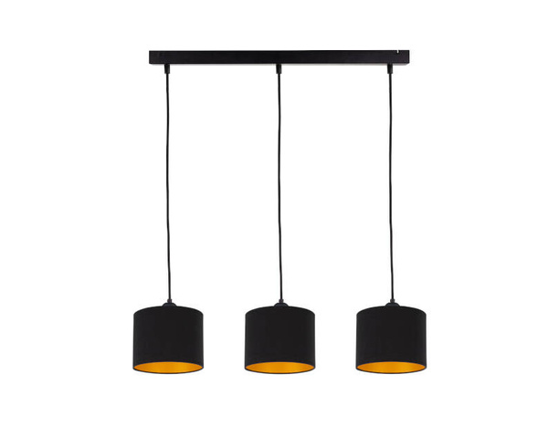 Lampa wisząca 3xE27 FLOW BLACK