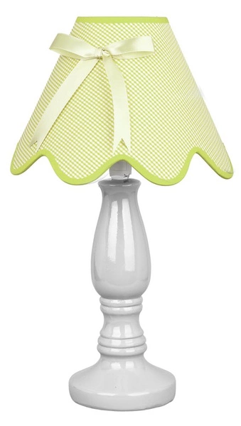 Lampka stołowa/nocna LOLA 41-14580 biała/abażur pistacjowy 1x40W E14