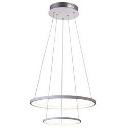 Nowoczesna lampa wisząca LUNE 50 LED PODWÓJNA biała 40W barwa neutralna 4000K 32-64752