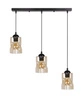 Lampa wisząca FELIS, 33-00187, czarny/bursztynowy, 3x60W E27