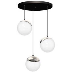 Lampa wisząca nowoczesna szklana kula SFERA III chrom śr. 35cm