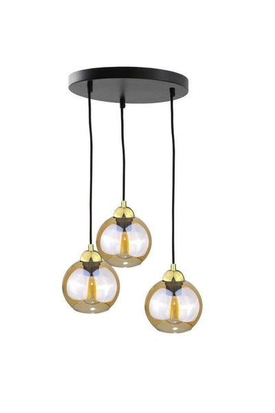 Lampa wisząca 3xE27 AMBRE GOLD