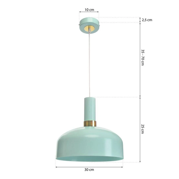 Nowoczesna lampa wisząca MALMO MINT 1xE27 MLP6200