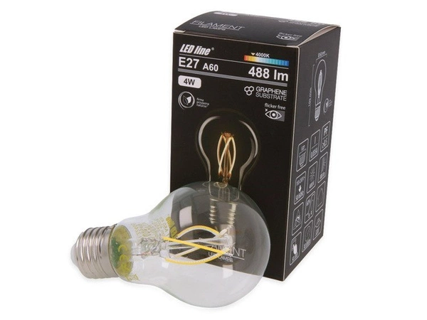 Żarówka FILAMENT LED E27 8W neutralna 4000K bańka