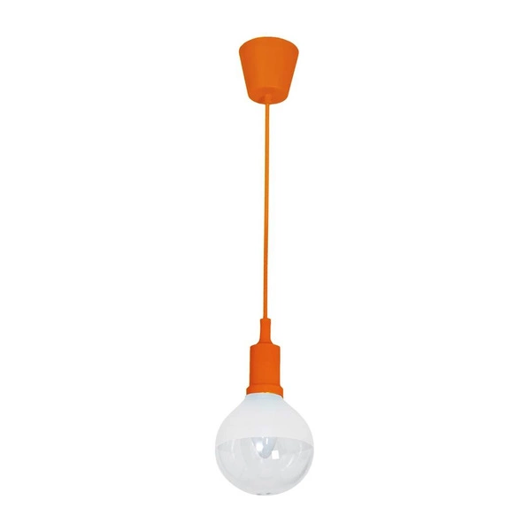 Lampa wisząca pomarańczowy kabel BUBBLE ORANGE + żarówka 5W E14 LED