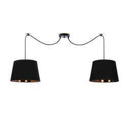 Gillo lampa wisząca czarny 2x40w e27 abażur czarny