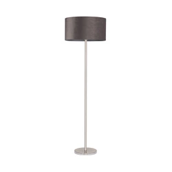 Lampa podłogowa Scarlett 1xE27 maks. 60W satynowy metal/przezroczysty kabel PVC/szary aksamitny klosz 6742027