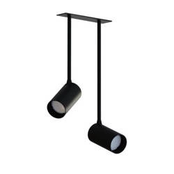 Lampa podtynkowa reflektor MONO SURFACE LONG II dł. 31cm 2xGU10 | czarny 7740