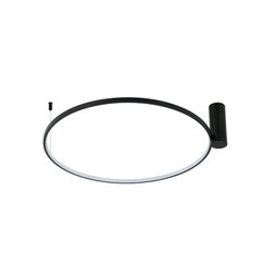 Lampa sufitowa RING S, czarna, 35W LED, barwa ciepła 3000K