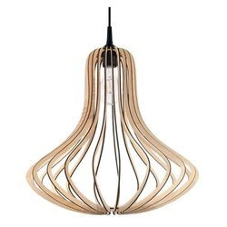 Lampa wisząca ELZA, naturalne drewno, czarny PCV, SL.0641